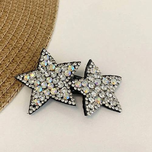 Hair Accessory Silver in the shape of two stars