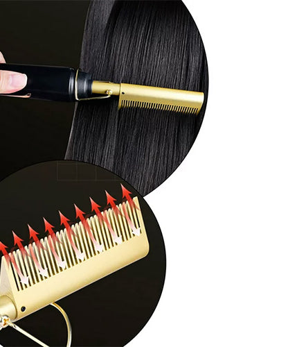 Electric Straight And Curly Hair Styling Hot Comb