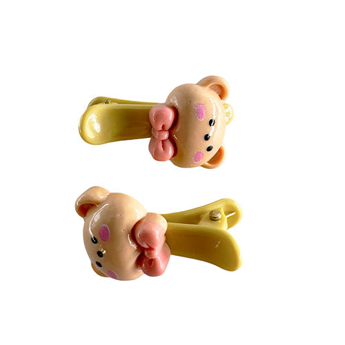 Bear head hair clip (2 pieces)