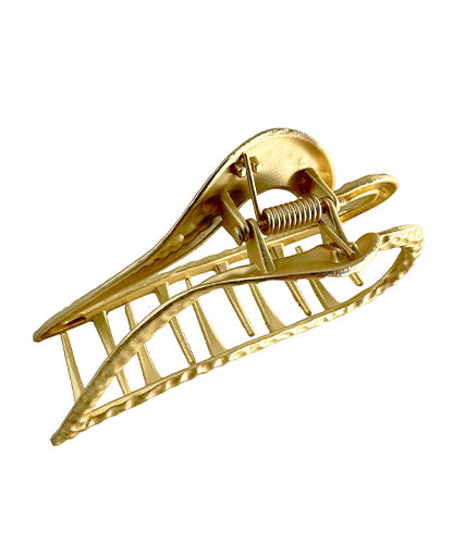 Heart-Shaped Golden Hair Clip