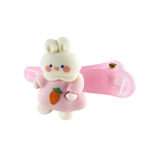 Light Pink Cute rabbit hair clip (2 pieces)