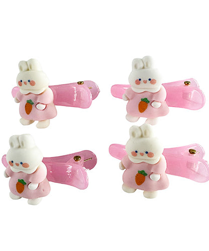 Light Pink Cute rabbit hair clip (2 pieces)