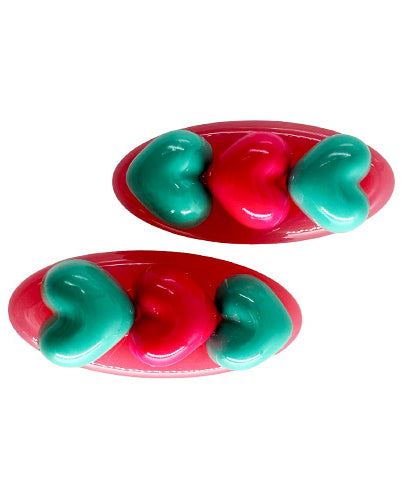 Heart-shaped Hair Clip (2 pieces)