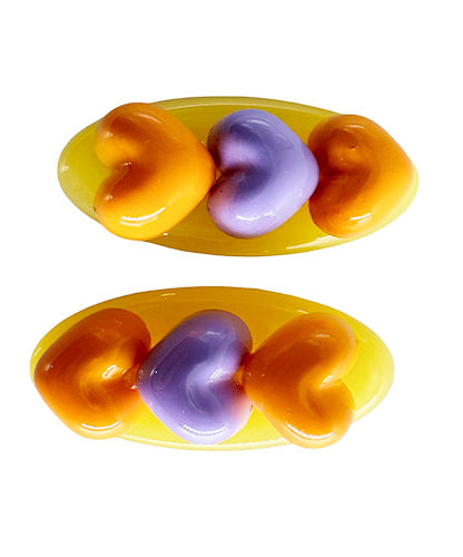 Heart-shaped Hair Clip (2 pieces)