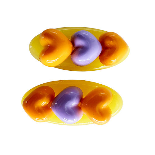 Heart-shaped Hair Clip (2 pieces)