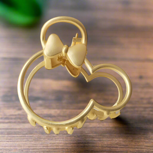 Gold Mickey Mouse hair clip
