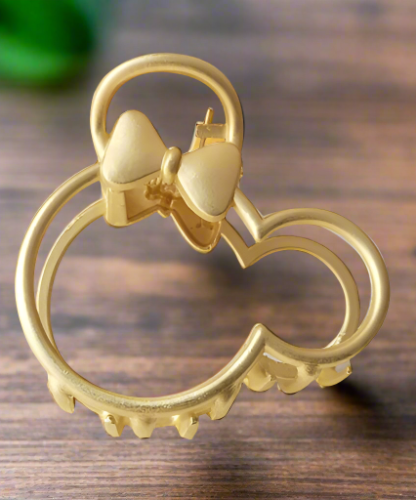 Gold Mickey Mouse hair clip Gold Mickey Mouse hair clip