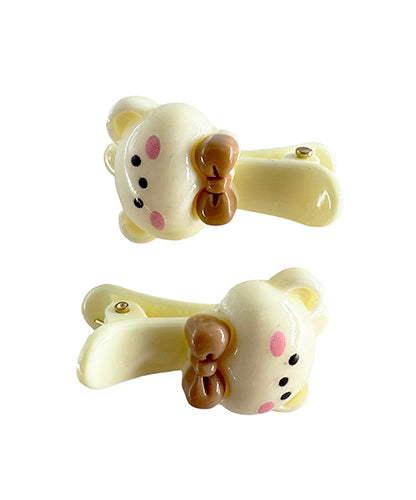 Bear head hair clip (2 pieces)