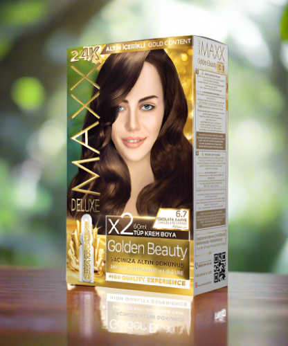 Maxx Deluxe 24K Gold Hair Dye - Chocolate Coffee (6.7)