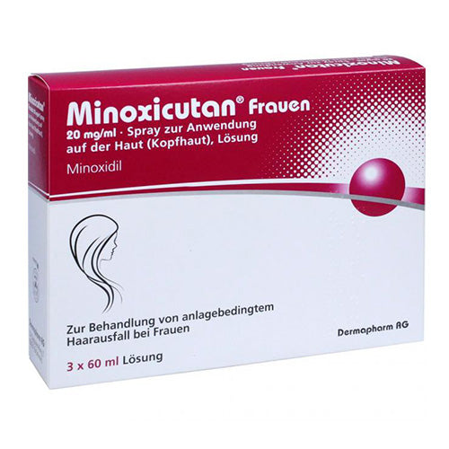 Minoxicutan Women for Full Hair - Stops Hair Loss and Promotes Natural Hair Growth ( 3 x 60ml )