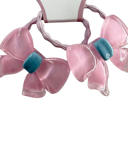 Hair Tie decorated with a butterfly knot (2 pieces)