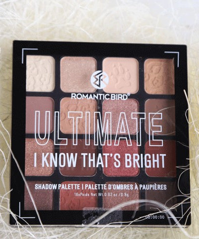 ROMANTIC BIRD ULTIMATE IKNOW THATS BRIGHT SHADOW PALETTE (16 colors)