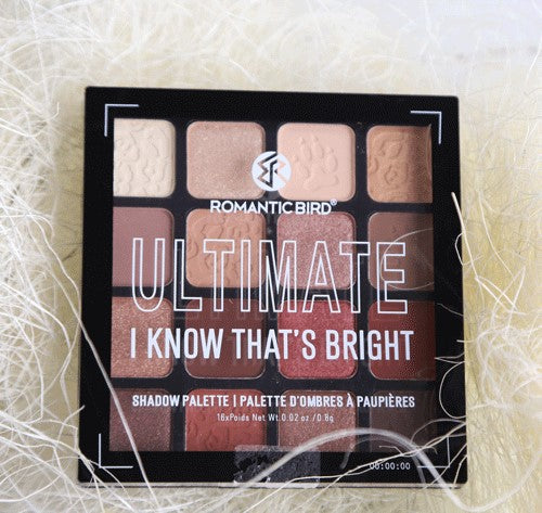 ROMANTIC BIRD ULTIMATE IKNOW THATS BRIGHT SHADOW PALETTE (16 colors)