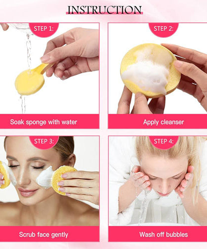 إسفنجة تطهير الوجه (6 أجزاء)