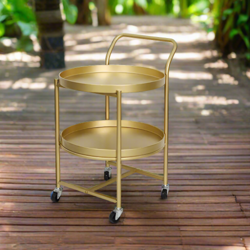 Modern Gold Side Wheel Table