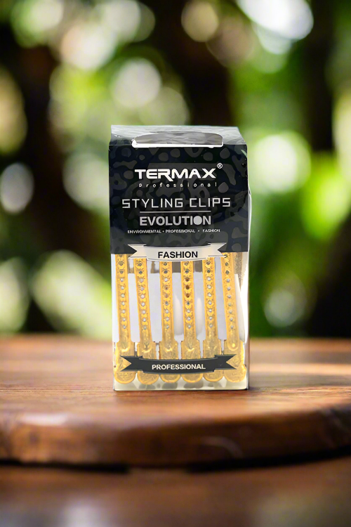 Termax Professional Hair Clips - gold (6 pieces)