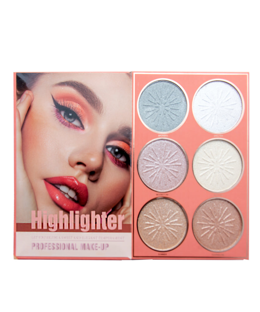 Christine 4-in-1 Makeup Booklet - Eyeshadow & Highlighter & Blusher & Lipstick
