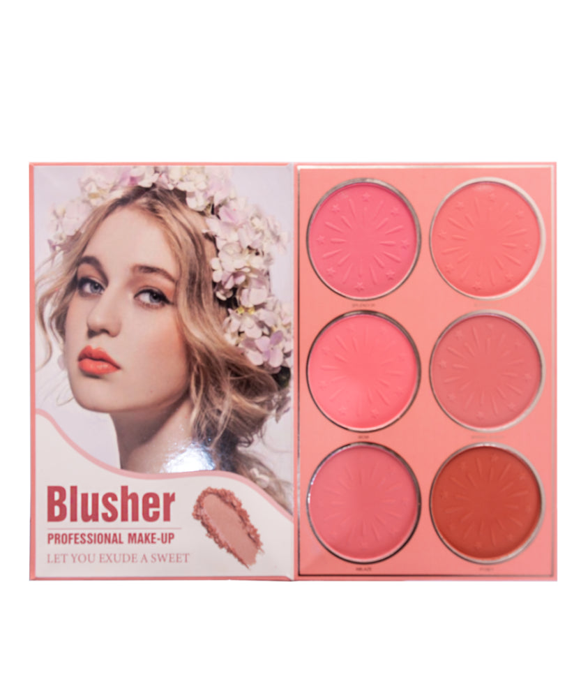 Christine 4-in-1 Makeup Booklet - Eyeshadow & Highlighter & Blusher & Lipstick