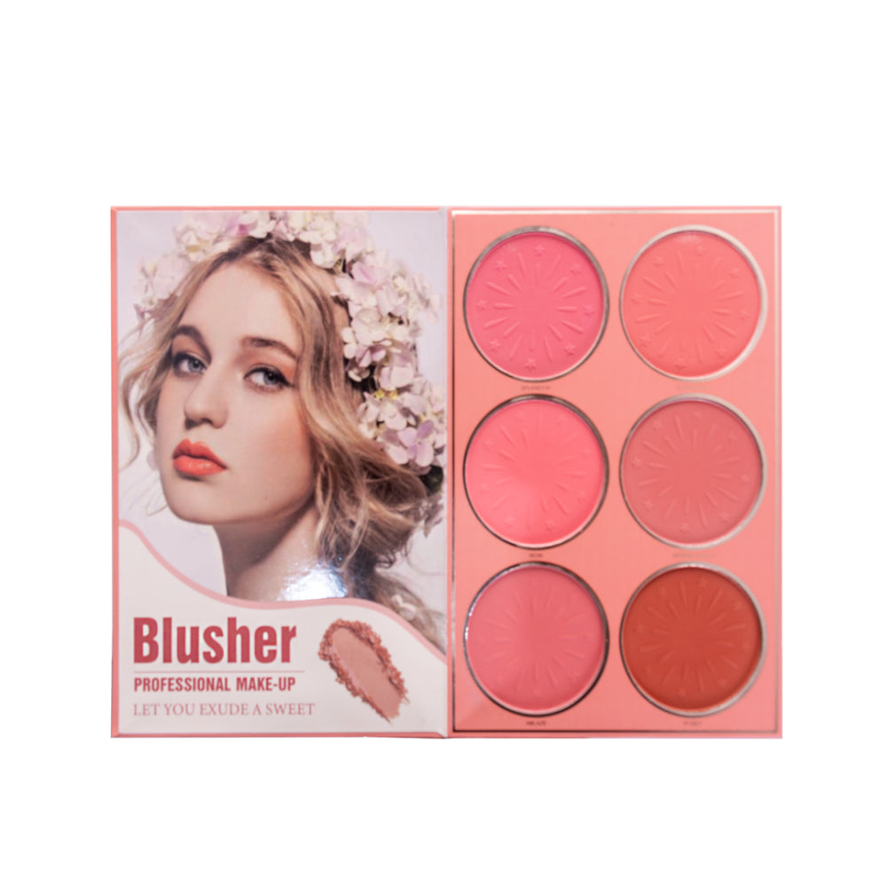 Christine 4-in-1 Makeup Booklet - Eyeshadow & Highlighter & Blusher & Lipstick