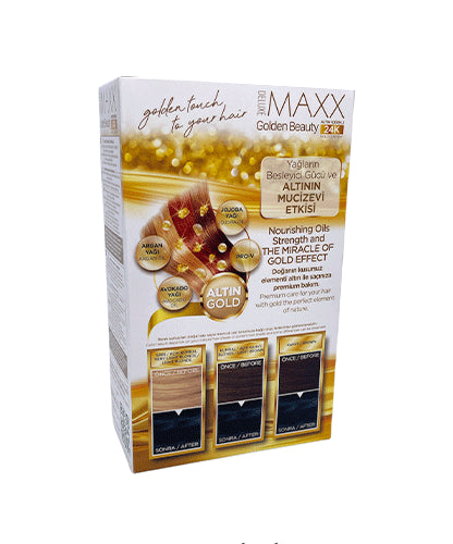 Maxx Deluxe 24K Gold Hair Dye - Blue Black (1.1) Maxx Deluxe 24K Gold Hair Dye - Blue Black (1.1)