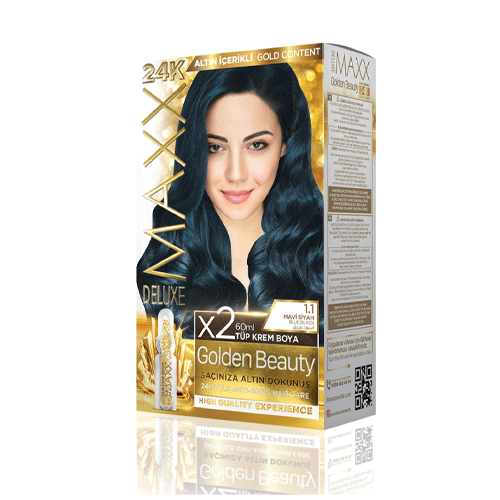 Maxx Deluxe 24K Gold Hair Dye - Blue Black (1.1)