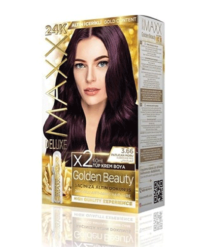 Maxx Deluxe 24K Gold Hair Dye - Aubergine Red (3.66)