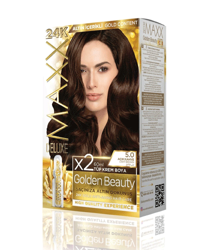 Maxx Deluxe 24K Gold Hair Dye - Light Brown (5.0)