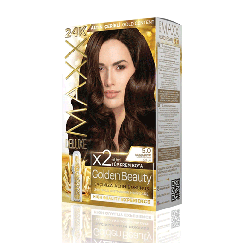 Maxx Deluxe 24K Gold Hair Dye - Light Brown (5.0)