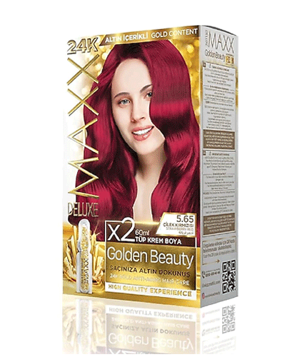 Maxx Deluxe 24K Gold Hair Dye - Strawberry Red (5.65)
