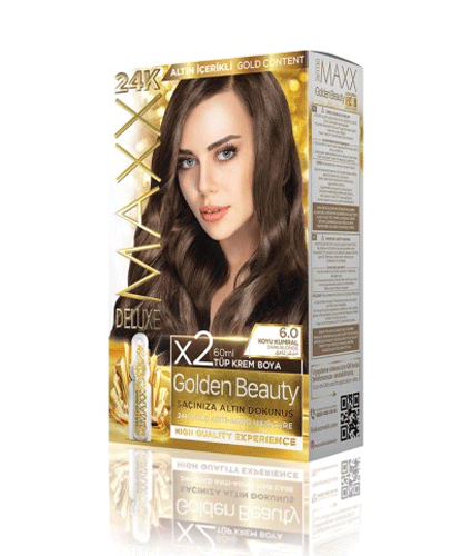 ماكس ديلوكس صبغة شعر ذهبية ٢٤ قيراط - أشقر غامق (٦.٠)