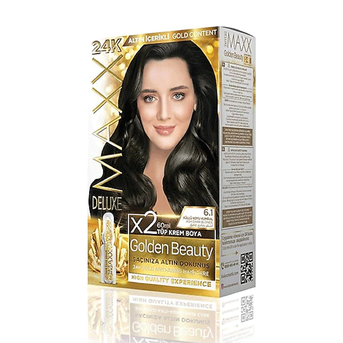 Maxx Deluxe 24K Gold Hair Dye - Ash Dark Blonde (6.1)