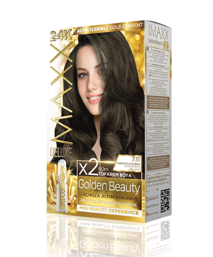 ماكس ديلوكس صبغة شعر ذهبية ٢٤ قيراط -أشقر الزيتون (٧.١١)