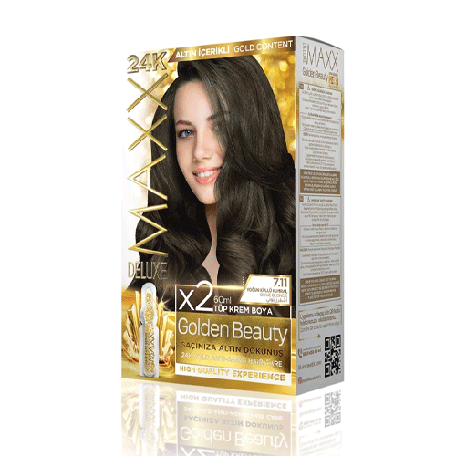 ماكس ديلوكس صبغة شعر ذهبية ٢٤ قيراط -أشقر الزيتون (٧.١١)