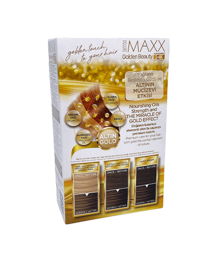 Maxx Deluxe 24K Gold Hair Dye - Nutshell (7.3) Maxx Deluxe 24K Gold Hair Dye - Nutshell (7.3)