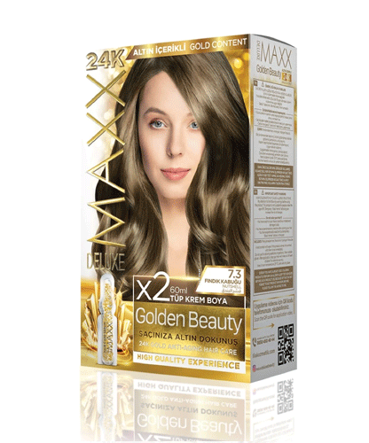 ماكس ديلوكس صبغة شعر ذهبية ٢٤ قيراط - قشرة الجوزة (٧.٣)