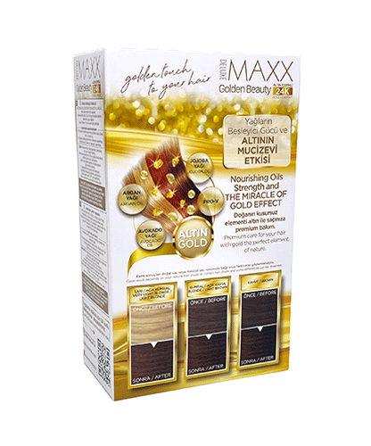 Maxx Deluxe 24K Gold Hair Dye - Dark Caramel (7.7)