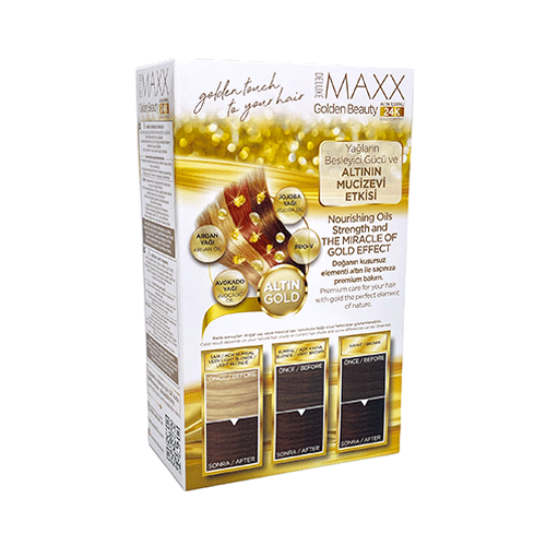 Maxx Deluxe 24K Gold Hair Dye - Dark Caramel (7.7)