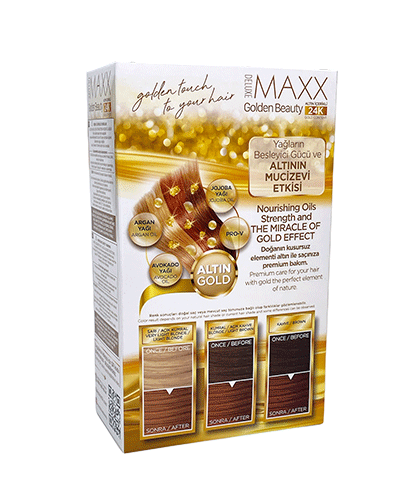 Maxx Deluxe 24K Gold Hair Dye - Caramel (8.73)
