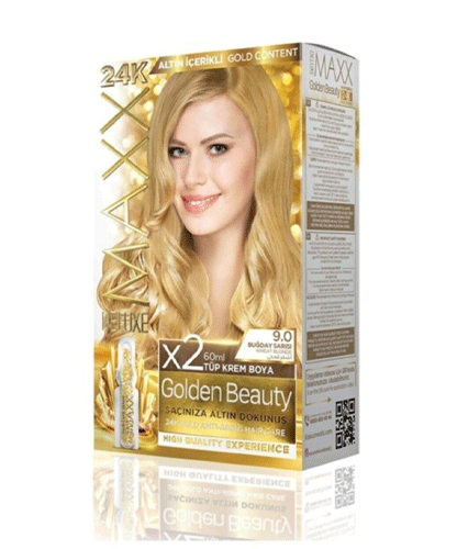 ماكس ديلوكس صبغة شعر ذهبية ٢٤ قيراط - أشقر القمح (٩.٠)
