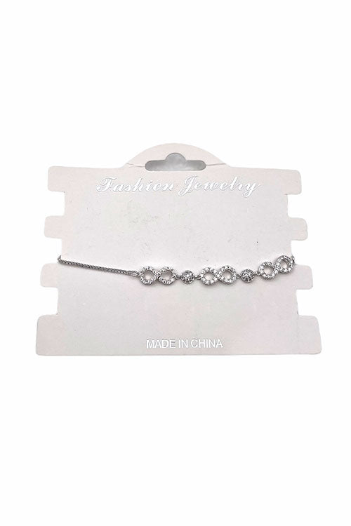 Three Infinity Silver Bracelet