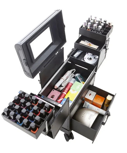 Professional Makeup Artist Trolley Lockable Case Professional Makeup Artist Trolley Lockable Case