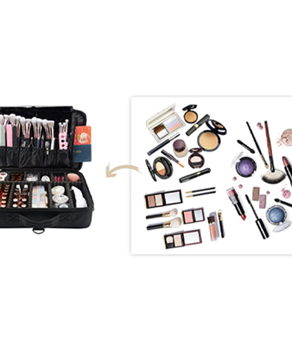 حقيبة مستحضرات التجميل مع حزام الكتف