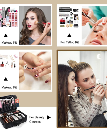 حقيبة مستحضرات التجميل مع حزام الكتف