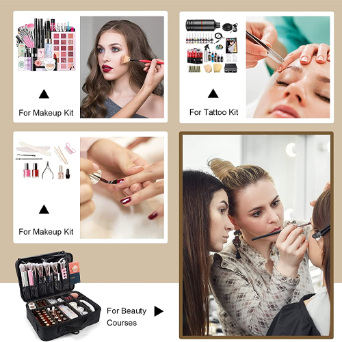 حقيبة مستحضرات التجميل مع حزام الكتف