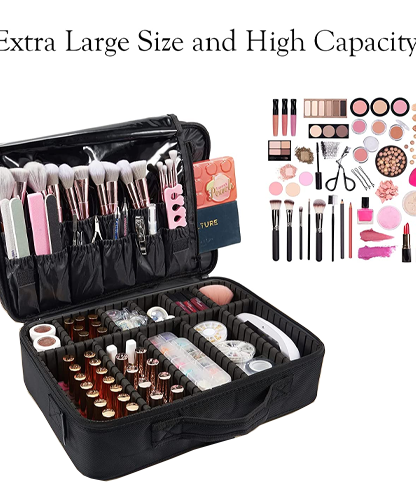 حقيبة مستحضرات التجميل مع حزام الكتف