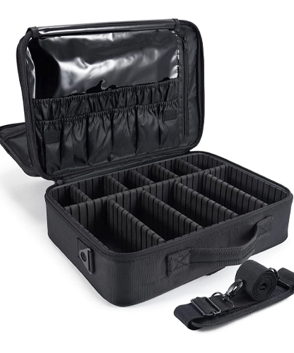 حقيبة مستحضرات التجميل مع حزام الكتف