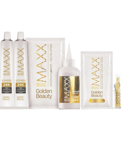 Maxx Deluxe 24K Gold Hair Dye - Blue Black (1.1) Maxx Deluxe 24K Gold Hair Dye - Blue Black (1.1)