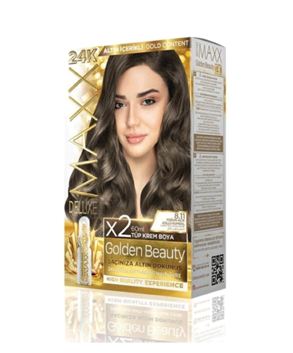 Maxx Deluxe 24K Gold Hair Dye - Light Olive Blonde (8.11)