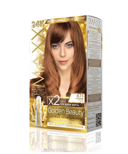 Maxx Deluxe 24K Gold Hair Dye - Caramel (8.73)