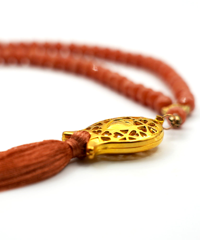 مسبحة برتقالي بني طويل